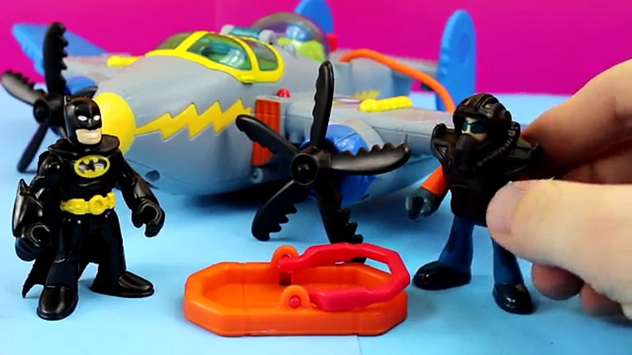 Fisher Price Imaginext Tornado Prop Plane Joker uses Magic and Batman Saves the day