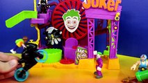 Imaginext Nightwing saves Batman From Joker in Superboy Playmobile Dream school Bus