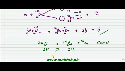 FSc Physics Book2, CH 21, LEC 3 Fission Reaction