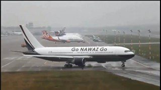 Go Nawaz Go- Plane At Heathrow Airport London