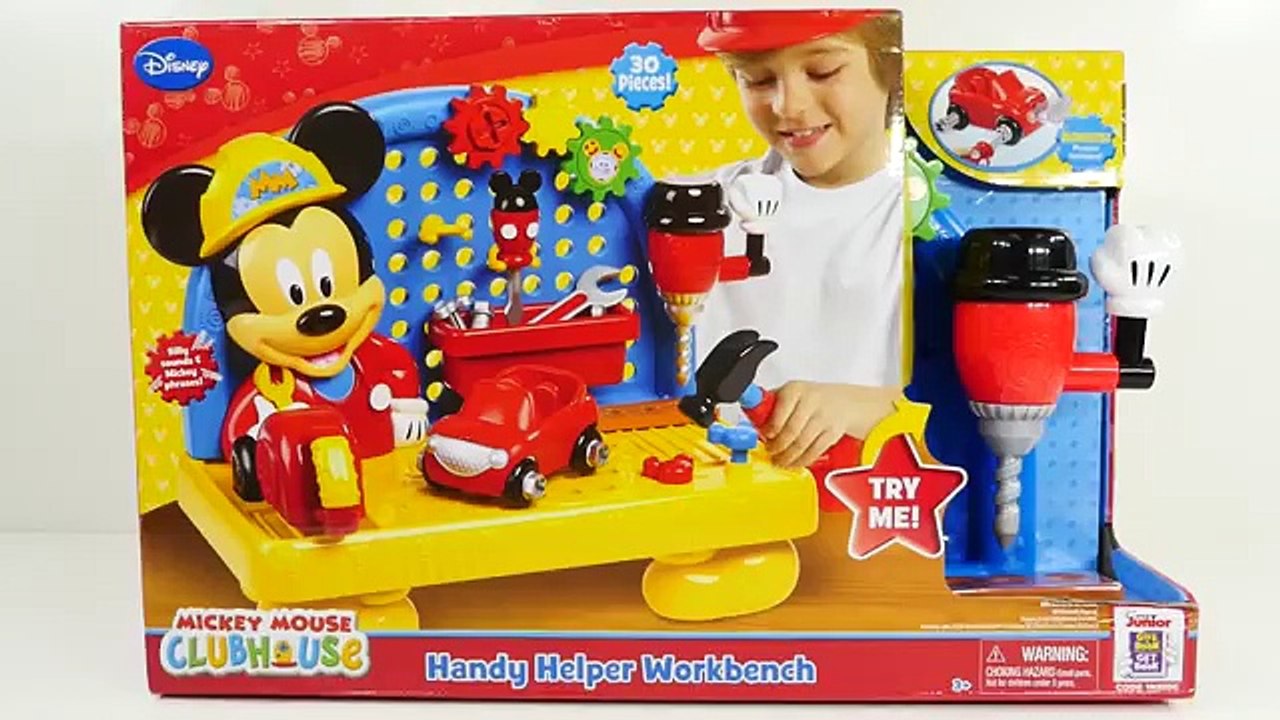 Mickey Mouse Clubhouse Handy Helper Workbench Disney Junior Tools Playdoh Cookie Monster