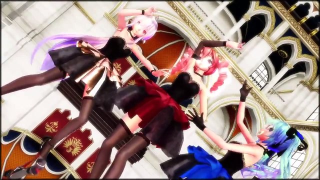 弱音ハク(Yowane Haku)【MMD】初音ミク(Hatsune Miku) & 重音テト(Kasane Teto)