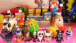 Surprise Play Doh Eggs Toys Christmas Special Kingdom Hearts Sleeping Beauty Vinylmations DCTC