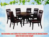 Hillsdale Nottingham Round 7Piece Dining Set Dark Espresso Set Includes 1Table and 6Chairs