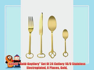 Seletti GoldKeytlery Set Of 24 Cutlery 180 Stainless Electroplated 6 Places Gold
