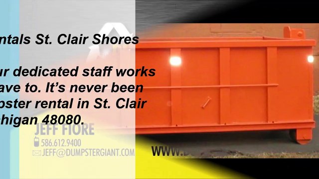 Dumpster Giant Rentals St. Clair Shores