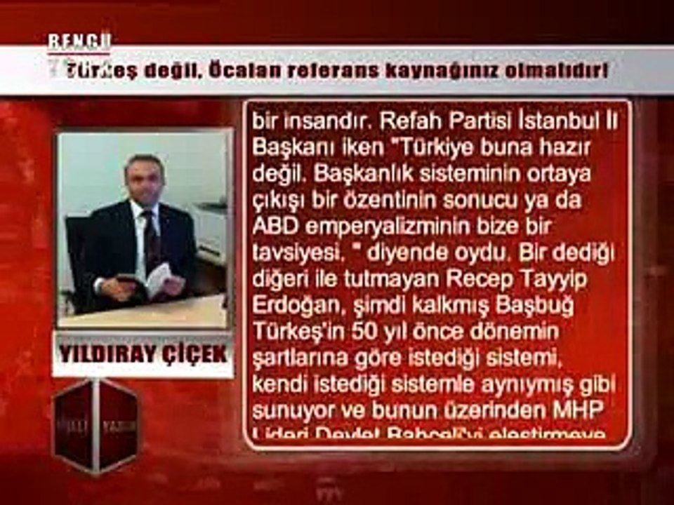 KÖŞELİ YAZILAR - YILDIRAY ÇİÇEK 06.02.2015
