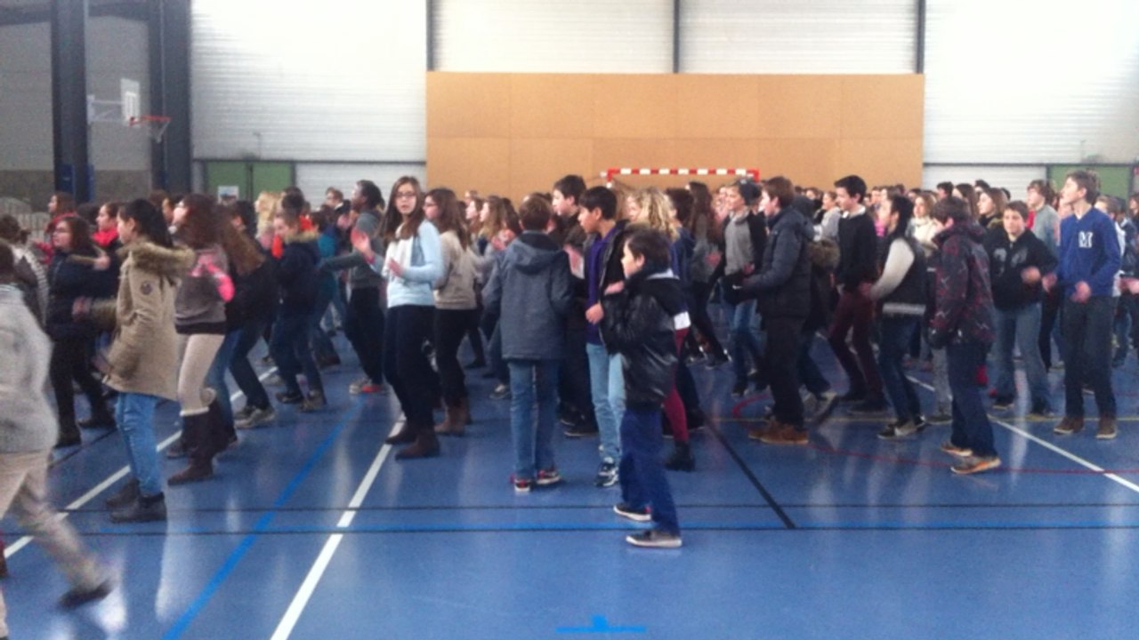 Flash mob des élèves du collège Saint-François...