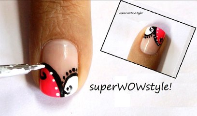 Pink French Tip - Abstract nail art