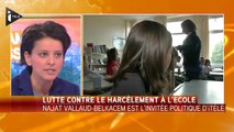 Agir contre le harcèlement à l'École, Najat Vallaud-Belkacem invitée d'itélé