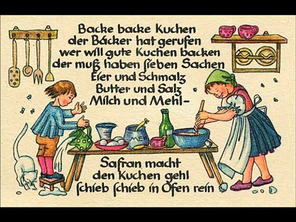Ãã¤ãã®å­ä¾ãå¤§å¥½ããªæ­ Backe Backe Kuchen German Famous Kid S Song Video Dailymotion