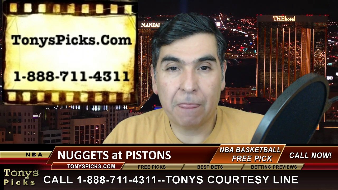 Detroit Pistons vs. Denver Nuggets Free Pick Prediction NBA Pro Basketball Odds Preview 2-6-2015