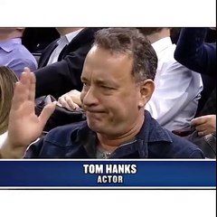 Tom Hanks and Wilson at Rangers/Bruins game