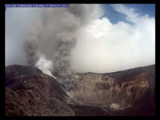 Una animación en video muestra en segundos la erupción del volcán Turrialba