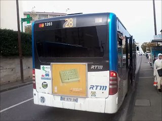 [Sound] Bus Mercedes-Benz CItaro Facelift n°1203 de la RTM - Marseille sur les lignes 25 et 28