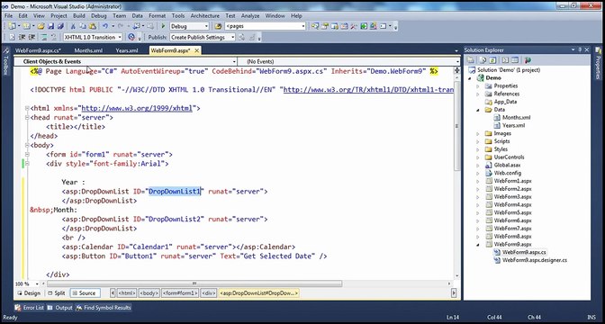 Active-Server-Pages-Navigating-to-a-specific-month-and-an-year-in-an-aspnet-calendar-control-step-by-step-Lesson-111