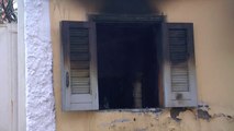 Trentola Ducenta (CE) - Incendio in via Cavour, panico dei residenti (06.02.15)