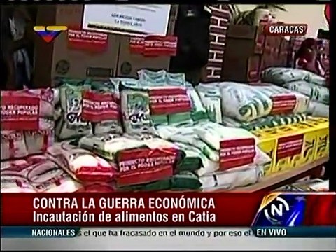 Más de 200 toneladas de alimentos fueron incautados este viernes en Caracas