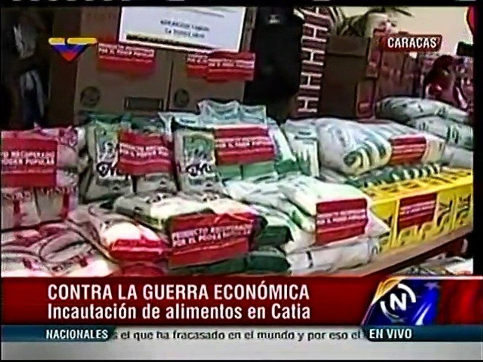 Más de 200 toneladas de alimentos fueron incautados este viernes en Caracas