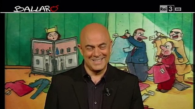 Ballarò - MAURIZIO CROZZA Berlusconi, Grillo e Renzi E' il nonno, il brutto e l'iperattivo