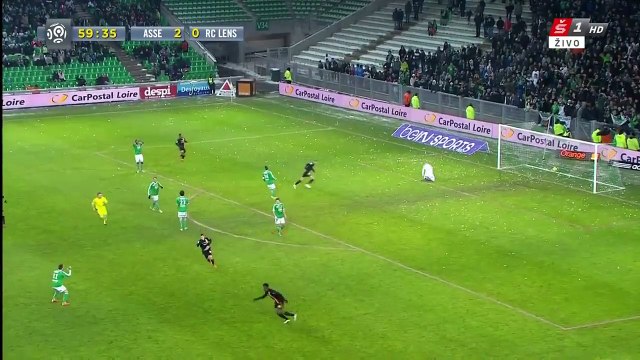 Yoann Touzghar 2:1 | Saint Etienne - Lens 06.02.2015 HD
