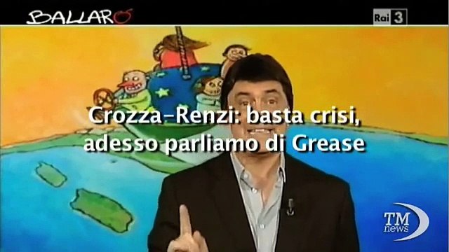 Crozza imita Renzi basta crisi, adesso parliamo di Grease