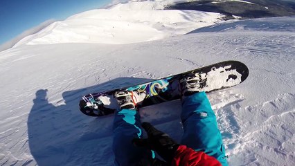 Avalanche filmed GoPro Hero3+ - Snowboarding