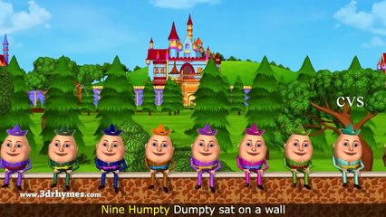 Humpty Dumpty Nursery Rhyme 3D Animation English Rhymes for children