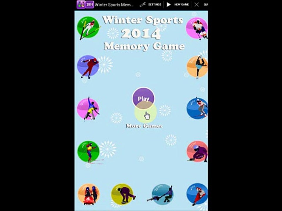 Winter Sports Memory Match Games