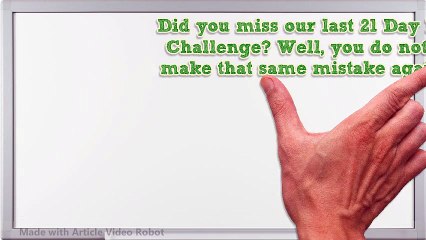 Your Invitation to THE 21 Day Blogging Challenge