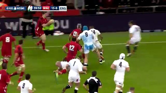 Dan Biggar Long Range Drop Goal, Wales v England, 06th Feb 2015‬ - alex max