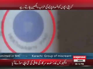 Sindh Government use expired polio vaccine