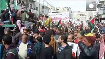 IŞİD'i protesto yürüyüşüne Ürdün Kraliçesi Rania da katıldı
