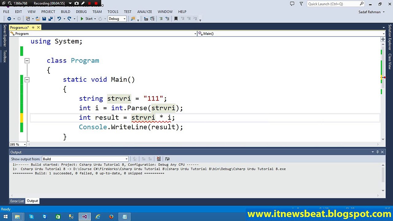 C# Urdu Tutorial 8 C# Parse and TryParse