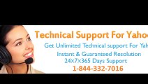 Yahoo email technical problem call 1-844-332-7016
