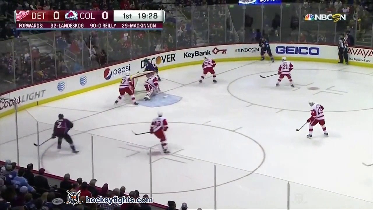 Grosse baston en plein match de NHL : Jonathan Ericsson vs Nathan MacKinnon