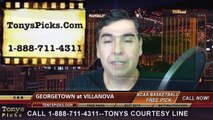 Villanova Wildcats vs. Georgetown Hoyas Free Pick Prediction NCAA College Basketball Odds Preview 2-7-2015