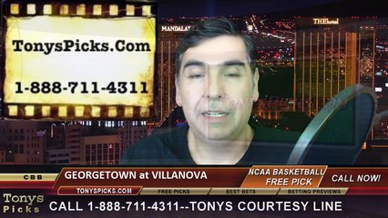 Villanova Wildcats vs. Georgetown Hoyas Free Pick Prediction NCAA College Basketball Odds Preview 2-7-2015