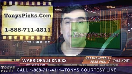 New York Knicks vs. Golden St Warriors Free Pick Prediction NBA Pro Basketball Odds Preview 2-7-2015