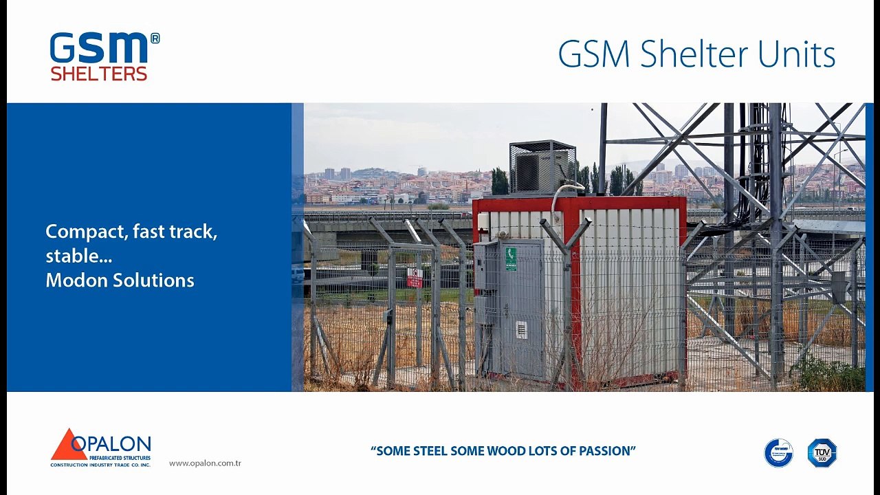 OPALON préfabriqués Container acier ABRIS Structure de GSM