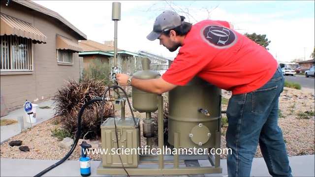 amazing homemade gasifier uses wood pellets to run generator renewable alternative energy video