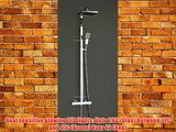 PREMIER COLOUR CHANGE LED SQUARE THERMOSTATIC EXPOSED SHOWER MIXER CHROME