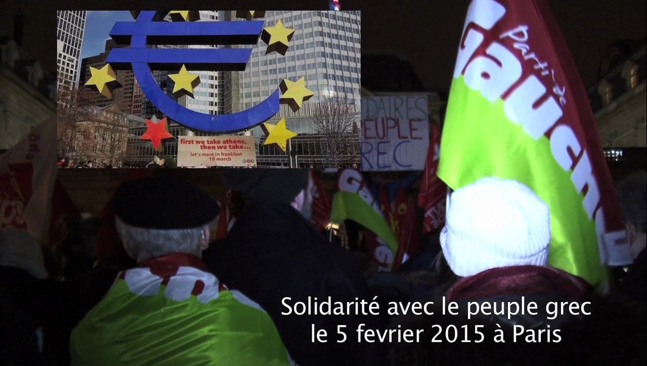 Solidarité avec le peuple grec contre le coup d'état financier de le BCE