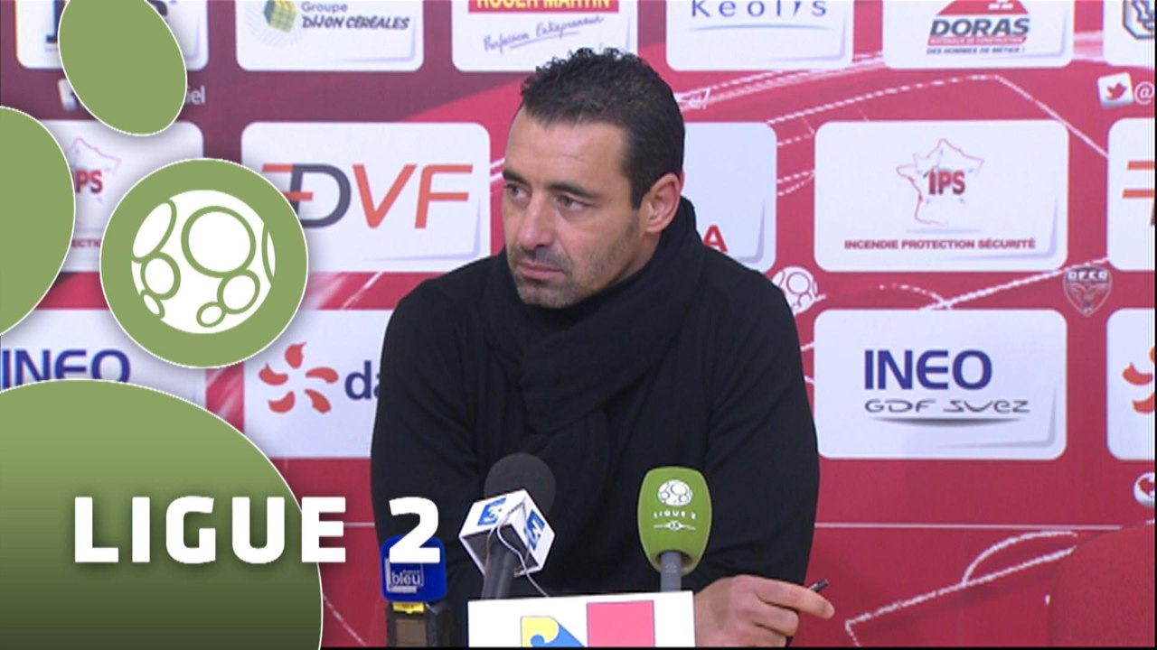 Conférence de presse Dijon FCO - FC Sochaux-Montbéliard (1-0) : Olivier DALL'OGLIO (DFCO) - Olivier ECHOUAFNI (FCSM) - 2014/2015