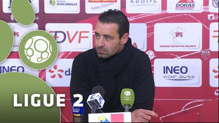 Conférence de presse Dijon FCO - FC Sochaux-Montbéliard (1-0) : Olivier DALL'OGLIO (DFCO) - Olivier ECHOUAFNI (FCSM) - 2014/2015