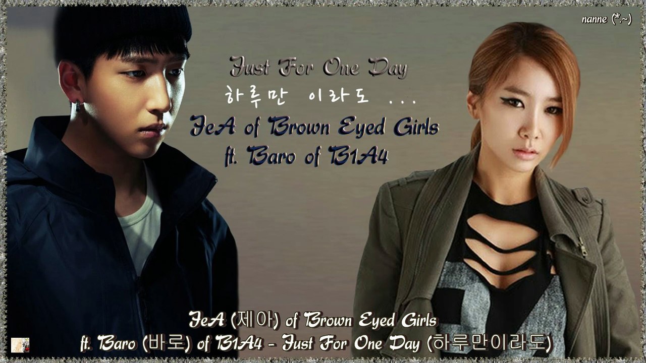 JeA of Brown Eyed Girls ft. Baro of B1A4 - Just For One Day k-pop [german Sub]