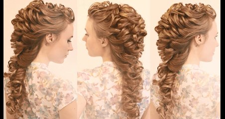 Messy Fishtail Braid with Curls Setting