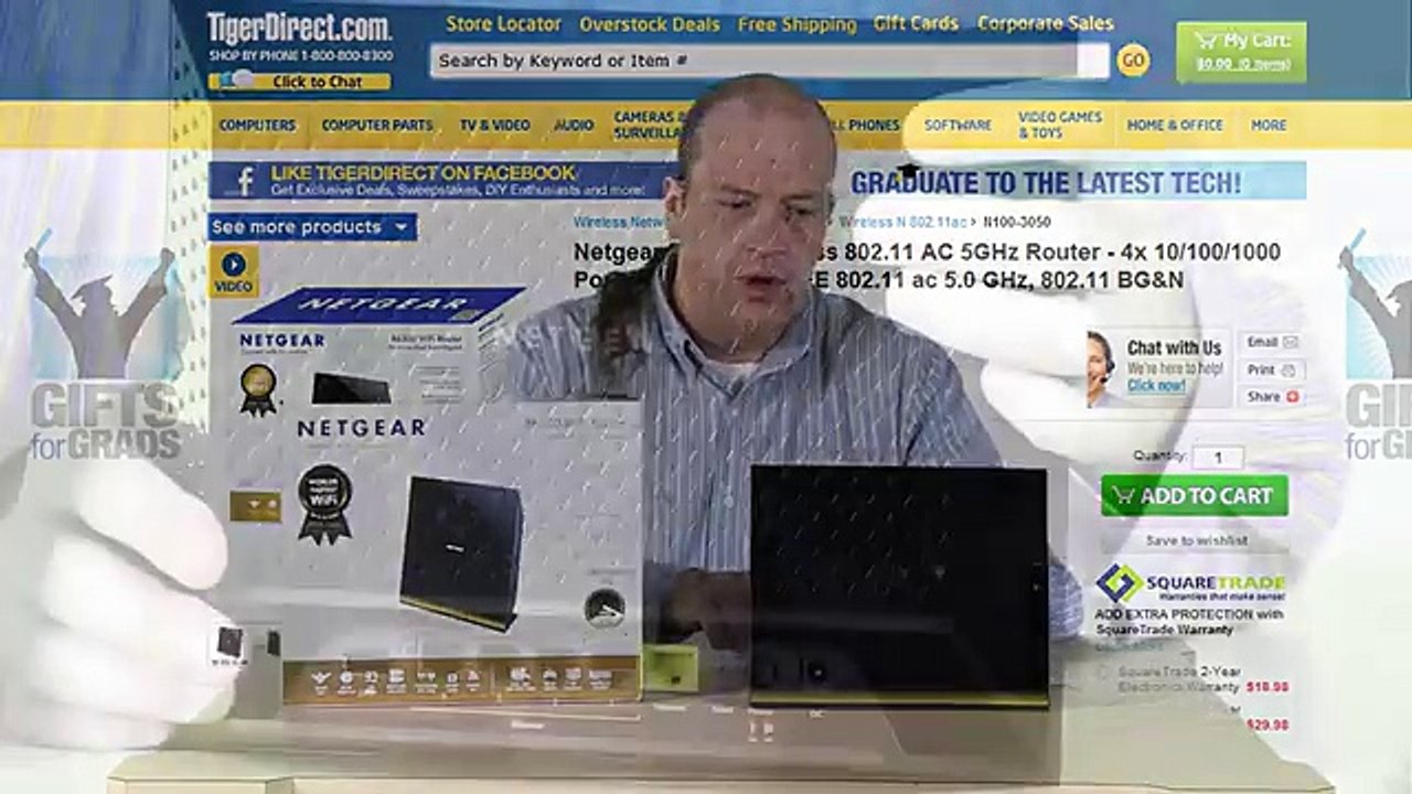 TigerDirect TV Netgear R6300 Wireless Router