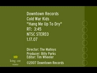 Cold War Kids "Hang Me Up to Dry"