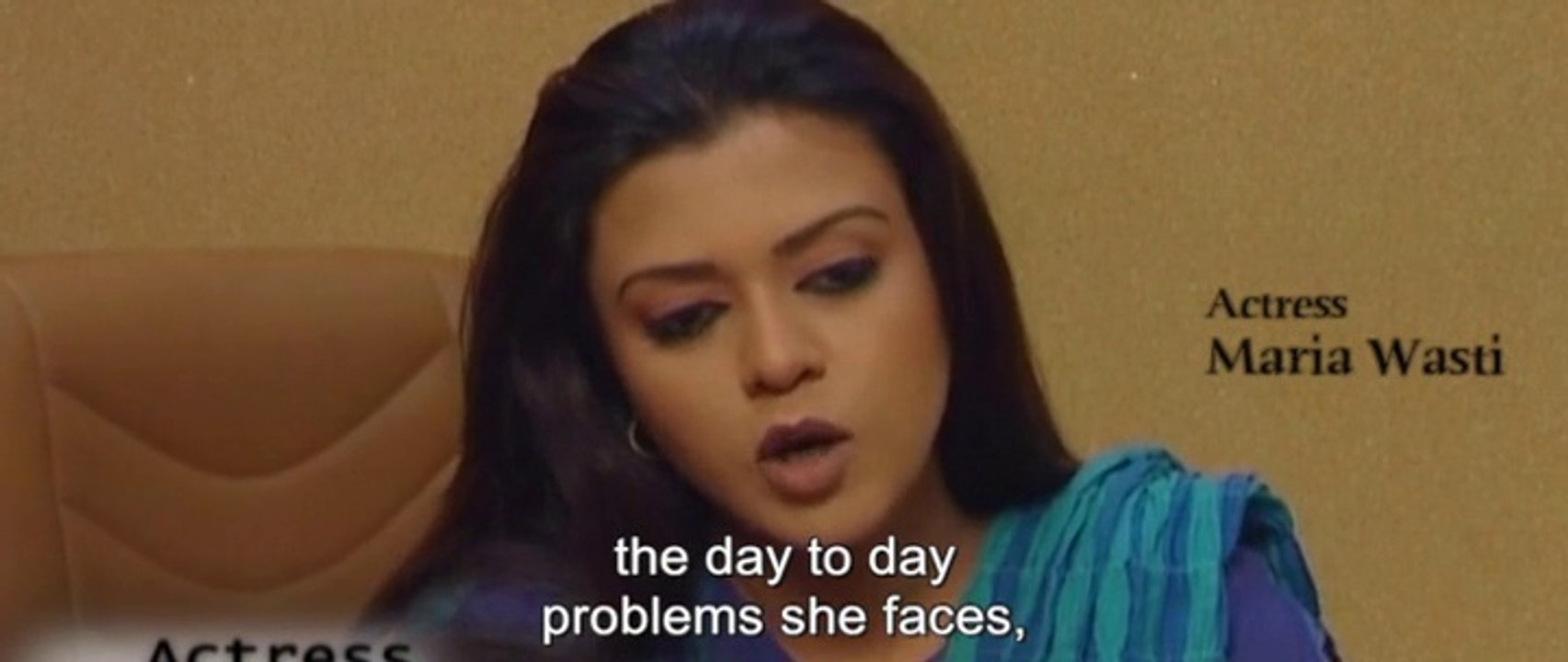 Actress Maria Wasti speaking about her role in TV Movie ‘Survival of a Woman’ Aka ‘Namehram’